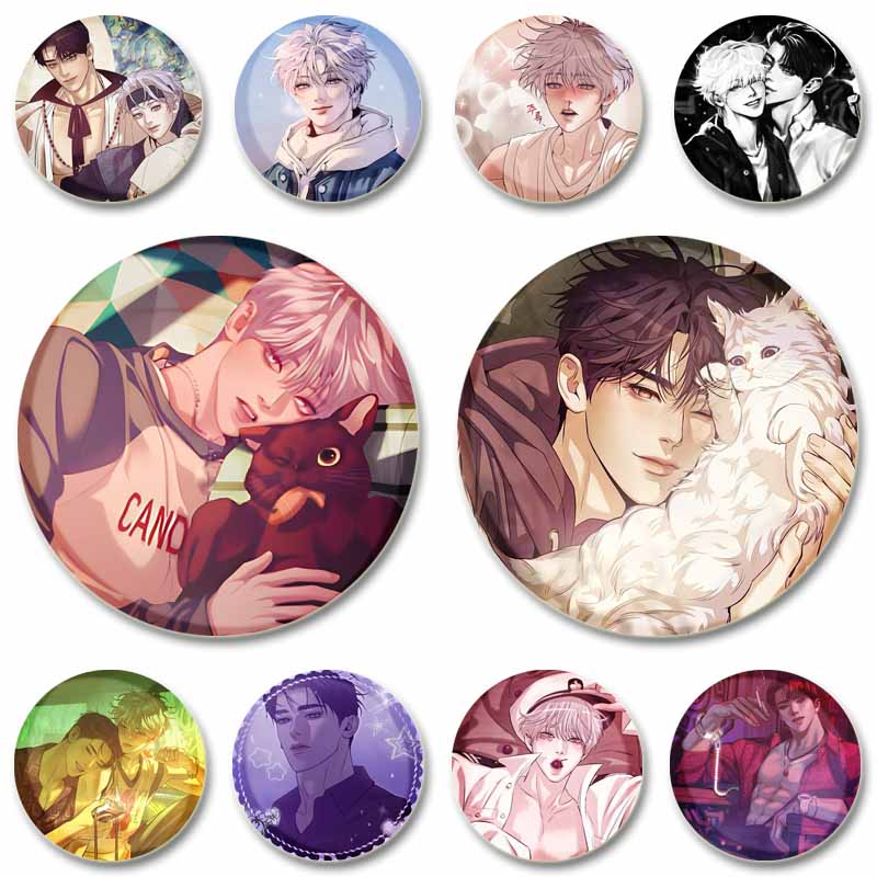 Korean Manhwa Soft Button Pins - Modern Korean Lifestyle 评论和价格