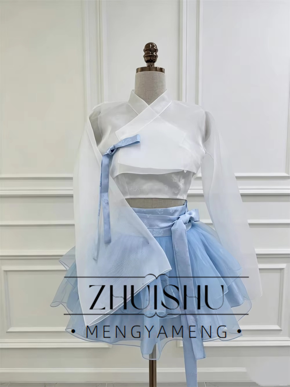 Modern Blue White 3Pcs Short C - Modern Korean Lifestyle 评论和价格